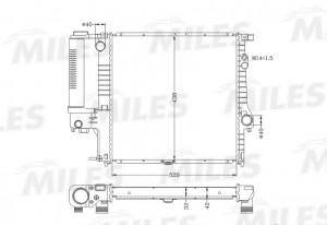 Радиатор BMW E39 (95-04) 2.0/2.8 MT паяный ACRB173 ACRB173 MILES