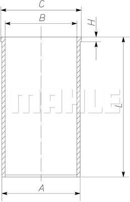 гильза! d75\Citroen C4/C5, Peugeot 307/407 1.6HDi 04> 039 WV 42 00 MAHLE KNECHT