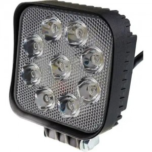 фара светодиодная! WL-132F (ближн. свет, кв. мет.корп. 9 LED по кругу, 27W)\ 5207 VYMPEL