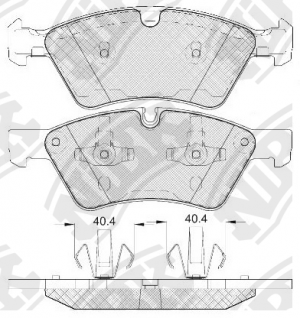 Колодки передние (MB W164 (ML)/X164 (GL)/W211/W251 04) (с датчиком) PN0500W PN0500W NIBK