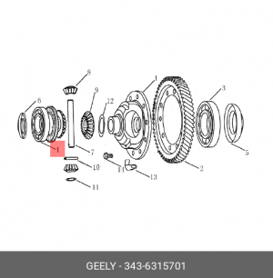 ПОДШИПНИК ДИФФЕРЕНЦИАЛА (МАЛЫЙ) GL MK, MK CROSS, OTAKA, EMGRAND 3436315701 343-6315701 GEELY