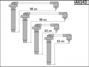 Провод высоковольтный SUBARU Forester,Impreza (04-11) комплект CARGEN AX143 CARGEN