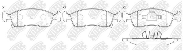 Колодки тормозные CHEVROLET Cobalt (13-) передние (без АБС) (4шт.) NIBK PN0627 NIBK