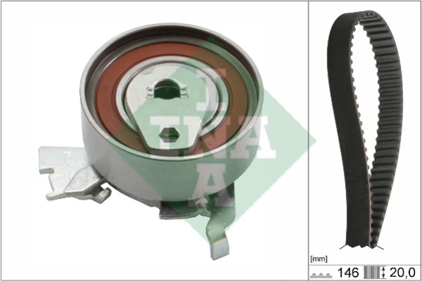 Комплект ГРМ OPEL Omega B (94-99) (2.0),Vectra B (95-03) (1.6/2.0) INA 530 0147 10 INA