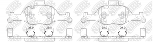 Колодки тормозные BMW 5 (G30,G31) передние (4шт.) NIBK PN0755 NIBK