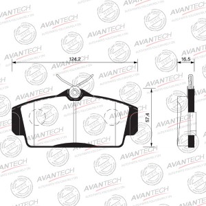 Колодки тормозные дисковые Avantech передние (противоскрипная пластина в компл.) AV728 AVANTECH