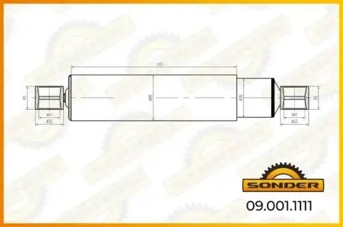Амортизатор кабины  КАМАЗ о.н П5052905005 — 2 года безусловной гарантии 090011111 SONDER