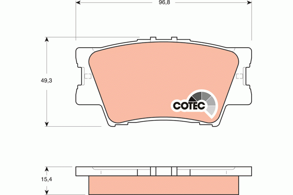 Колодки задние TOYOTA CAMRY (V40, V50), RAV4 III GDB3426 GDB3426 TRW