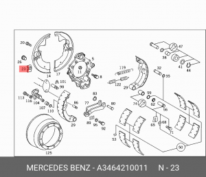 Mercedes Benz Truck 16-26 >1996 КОЖУХА ТОРМОЗНОГО МЕХАНИЗМА A 346 421 00 11 MERCEDES BENZ