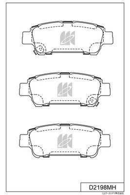 Колодки тормозные дисковые задн. Toyota Previa,Avensis D2198MH D2198MH MK KASHIYAMA