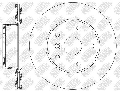 Диск тормозной BMW 3 (G20,G80,G28) передний (1шт.) NIBK RN2314 NIBK