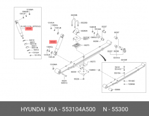 Амортизатор газовый задний 55310-4A500 55310-4A500 HYUNDAI KIA