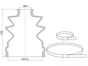 Пыльник шруса наружный HONDA CR-V 11-/NISSAN ALMERA N16 00-02/SUNNY 98-04 (2 хом C1046 SAT