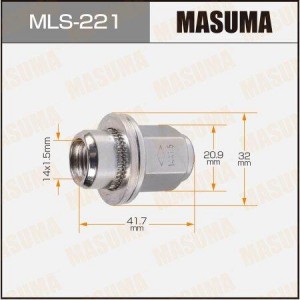 Гайка колеса М14х1.5х42 прессшайба закрытая ключ 21мм NISSAN Patrol MASUMA MLS-221 MASUMA