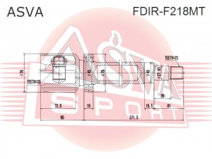 ШРУС ВНУТРЕННИЙ ПРАВЫЙ 23x40x23  FDIRF218MT FDIR-F218MT ASVA