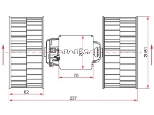 Мотор отопителя салона BMW 5-SERIES E34 88-957-SERIES E32 87-948-SERIES E31 91-9 ST64111374377 SAT