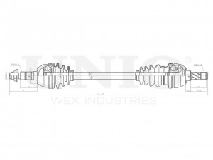 Привод в сборе передний правый CVJ-10078 UNIO