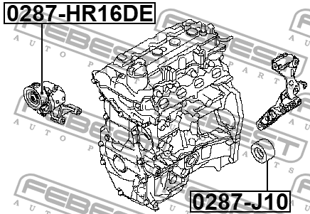 Ролик натяжной NISSAN QASHQAI J10E 2006.12-2013.12 [EL] 0287-HR16DE 0287-HR16DE FEBEST