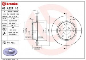 Диск тормозной Brembo Painted Disc 08.A327.11 08.A327.11 BREMBO
