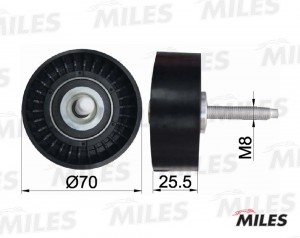Ролик ремня приводного FORD MONDEO 00- обводной (INA 532065210) AG03026 AG03026 MILES