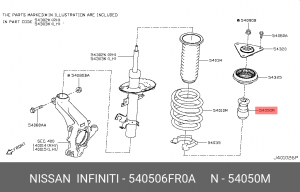 ЧЕХОЛ ЗАЩИТНЫЙ СТОЙКИ АМОРТИЗАТОРА 54050-6FR0A 54050-6FR0A NISSAN