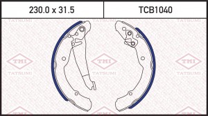 Колодки тормозные барабанные SKODA Octavia/Roomster 96-VW Caddy 96- TCB1040 TCB1040 TATSUMI