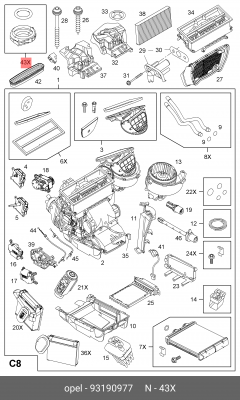 к-кт уплотнительных колец трубок отопителя салона!\ Opel Astra G-H/Insignia A 98 93190977 GENERAL MOTORS