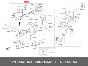 Цилиндр тормозной главный HYUNDAI HD35 (14-) OE 586205M210 HYUNDAI KIA