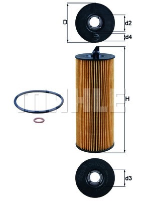 BMW 1-E87/ 3-E90/ 5-E60 OX361/4D MAHLE KNECHT