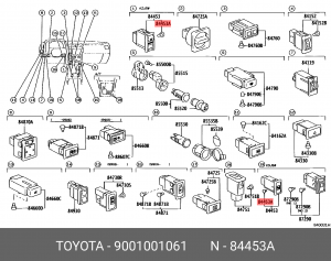 ЛАМПОЧКА ПОДСВЕТКИ КНОПКИ ПРОТИВОТУМАНОК 90010-01061 90010-01061 TOYOTA