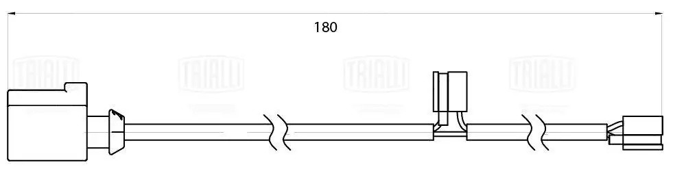 Датчик износа колодок Porsche 911 (11-) зад. L=180 (PFS 0174) PFS 0174 TRIALLI