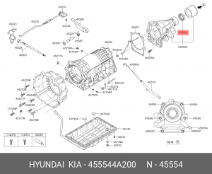 Сальник HYUNDAI Starex H-1 (01-) хвостовика КПП OE 455544A200 HYUNDAI KIA
