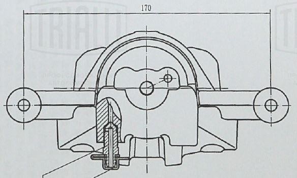 Суппорт торм. Kia Ceed (07-)/Hyundai i30 (07-) перед. прав. d=57мм (CF 084714) CF 084714 TRIALLI