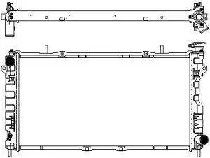 Радиатор охлаждения двигателя DODGE CARAVAN (RG_) 31311009 SAKURA