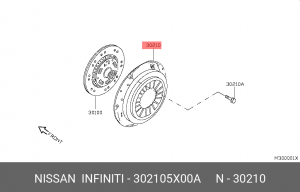 КОРЗИНА СЦЕПЛЕНИЯCOVER ASSY-CLUT 30210-5X00A 30210-5X00A NISSAN