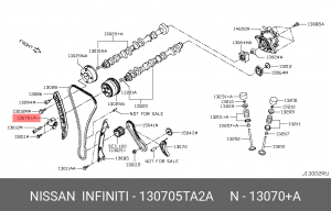 Натяжитель цепи ГРМ 13070-5TA2A 13070-5TA2A NISSAN