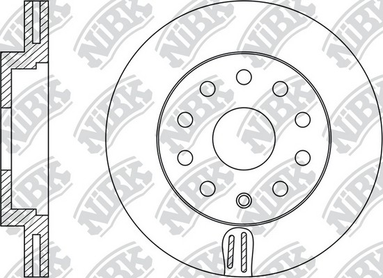 Диск тормозной передний AUDI A3 04/VW CADDY 04/G5/TOURAN 03 RN1374 RN1374 NIBK