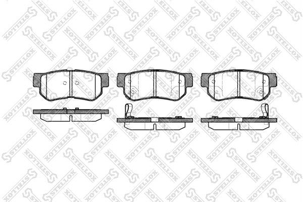 колодки дисковые з.! с антискр.пл.\ JAC, KIA Magentis 01>,Hyundai Sonata 2.0-2.7 757-002B-SX STELLOX