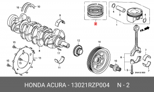 Кольцо SET, ПОРШЕНЬ ( 13021RZP004 HONDA