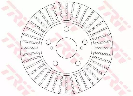 Диск тормозной передний TOYOTA COROLLA, AURIS (E18) (277мм) DF6679 DF6679 TRW