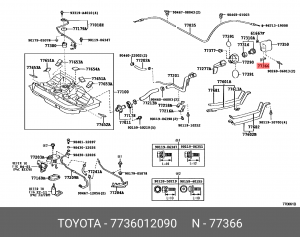 ПРУЖИНКА ЛЮЧКА 77360-12090 77360-12090 TOYOTA