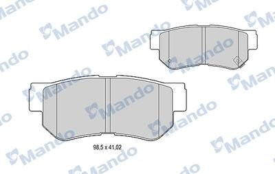Колодки тормозные HYUNDAI Sonata 5,Getz,Tucson (04-) KIA Sportage (04-) задние ( MBF015202 MANDO