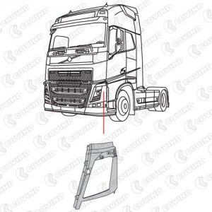 облицовка фары! левая\ VOLVO FH EURO6 4FH135 COVIND