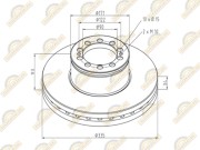 Диск тормозной MAN L2000,TGM,TGL передний (335/171х122 H93 10n М15+2х10) (1шт.)  160050087 SONDER