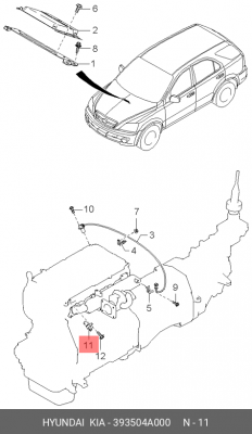 Датчик положения распредвала HYUNDAI Starex H-1 (01-) OE 393504A000 HYUNDAI KIA