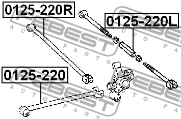 Тяга задняя поперечная 0125-220R FEBEST