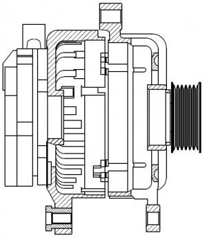 Генератор для а/м Jeep Grand Cherokee II (99-) 4.0i/4.7i 136A (LG 0351) LG 0351 START VOLT