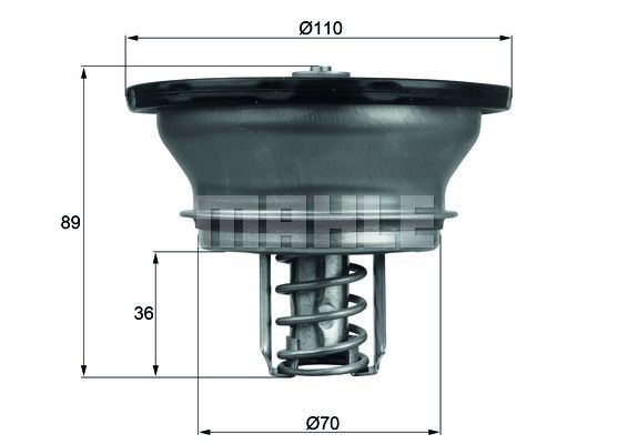 Термостат 82°C Volvo/RVI Kerax/Magnum/Premium (DXi 13) THD 3 82 MAHLE KNECHT