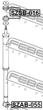 сайлентблок заднего амортизатора!\ Suzuki Swift 03-10 SZAB-055 FEBEST