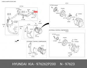 Клапан KIA Sorento (12-) испарителя кондиционера расширительный OE 976262P200 HYUNDAI KIA